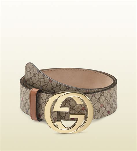 Gucci Belt Supreme G Buckle Brown in Canvas with 